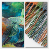 Women Winter Scarf Floral Print Long Scarf Soft Warm Shawl Wrap 70×180cm Fashion Tassel Blanket Scarf Lightweight Acrylic-2619