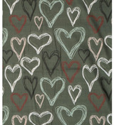 Women Winter Scarf Heart Print Long Scarf Soft Warm Shawl Wrap 70×180cm Fashion Tassel Blanket Scarf Lightweight Acrylic-2620