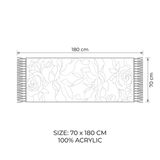 Women Winter Floral Print Scarf Soft Warm Long Shawl Wrap 70×180cm Fashion Tassel Blanket Scarf Lightweight Acrylic-2621