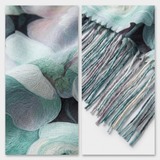 Women Winter Floral Print Scarf Soft Warm Long Shawl Wrap 70×180cm Fashion Tassel Blanket Scarf Lightweight Acrylic-2622
