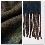 Women Winter Scarf Soft Warm Fuzzy Plaid Tassel Shawl Wrap Long Neck Scarf