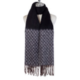 Women Winter Scarf Soft Warm Fuzzy Plaid Tassel Shawl Wrap Long Neck Scarf