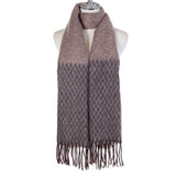 Women Winter Scarf Soft Warm Fuzzy Plaid Tassel Shawl Wrap Long Neck Scarf