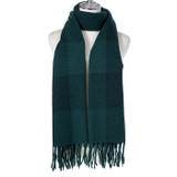 Women Winter Scarf Soft Warm Checked Tassel Shawl Wrap Oversized Plaid Blanket Scarf 60x180cm