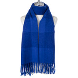 Women Winter Scarf Soft Warm Checked Tassel Shawl Wrap Oversized Plaid Blanket Scarf 60x180cm