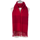 Women Winter Scarf Soft Warm Checked Tassel Shawl Wrap Oversized Plaid Blanket Scarf 60x180cm