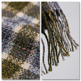 Women Winter Plaid Scarf Soft Warm Checked Tassel Shawl Wrap Thick Long Scarf 70x180cm