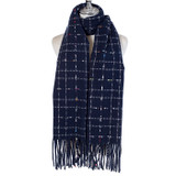 Women Winter Plaid Scarf Soft Warm Checked Shawl Wrap Long Tassel Tartan Scarf 70x190cm
