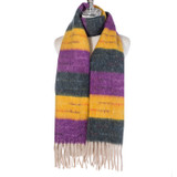 Women Winter Scarf Soft Warm Long Tassel Plaid Checked Shawl Wrap Oversized Neck Scarf