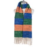 Women Winter Scarf Soft Warm Long Tassel Plaid Checked Shawl Wrap Oversized Neck Scarf