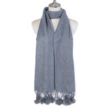 Women Pom Pom Winter Scarf Soft Warm Oversized Shawl Wrap Long Tassel Faux Fur Ball Scarf Ladies Neck Warmer