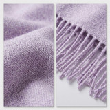 Women Winter Scarf Soft Warm Oversized Long Tassel Shawl Wrap Solid Colour Plain Elegant Fashion Scarves