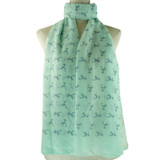 Teal Floral Elegant Scarf