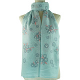 Blue Bubble Pattern All Season Scarf