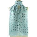 Blue Cute Floral Print All Seasons Scarf