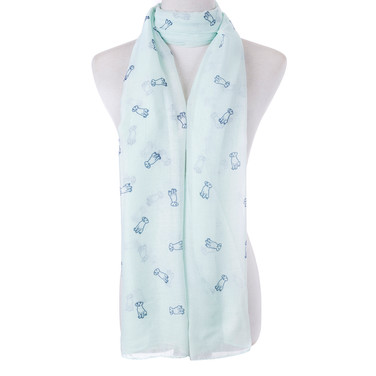 Teal Dog Lover  Scarf SC8767