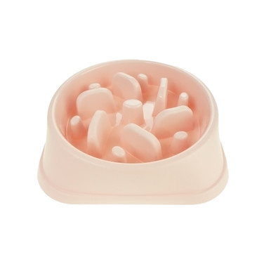 Happy Hunting  Healthy Slow Feed Dog/Cat Bowl - Maze Design Pink