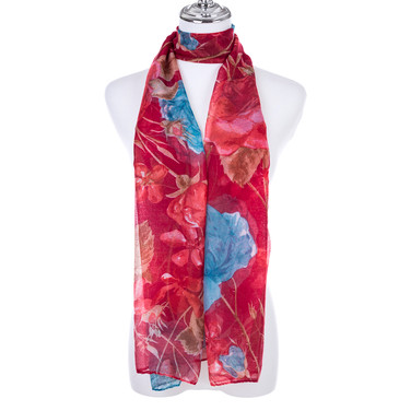 RED Lady's Summer Light Weight Scarf SCX902-4