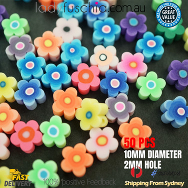 10MM POLYMERE CLAY BLUE FLOWERS 10MM POLYMERE CLAY BLUE FLOWERS