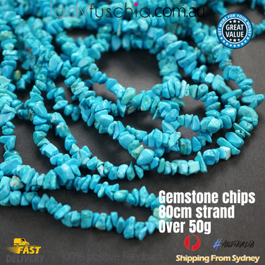 BLUE TURQUOISE GEMSTONE CHIPS