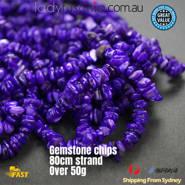D PURPLE SHELL GEMSTON CHIPS D PURPLE SHELL GEMSTON CHIPS
