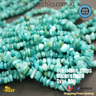 TEAL SHELL GEMSTONE CHIPS