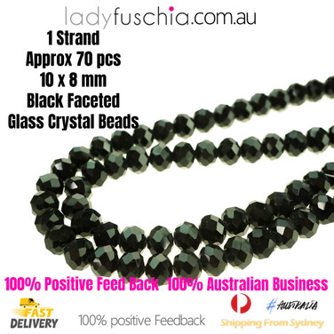 1 Strand 10mm Black Rondelle Faceted Crystal Bead Multiple Colour 68PC Free Ship 1 Strand 10mm Black Rondelle Faceted Crystal Bead Multiple Colour 68PC Free Ship