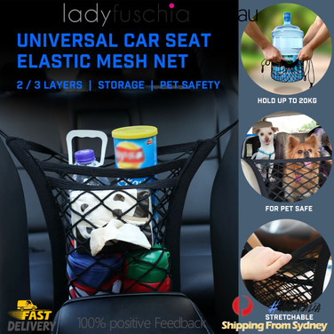 2/3 Layers Elastic Mesh Net Bag Between Car Seat Organizer Storage Holder Rear