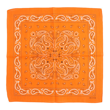 100% COTTON BANDANAS Paisley Square Head Scarf BPS093