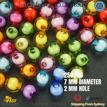 250PC 7MM Round Multi Colour Ball Beads Pony Bead mixed DIY Craft Jewellery Make 250PC 7MM Round Multi Colour Ball Beads Pony Bead mixed DIY Craft Jewellery Make