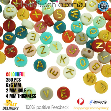 Alphabet Beads 250pc Macaron Colour Round Letters Kids Jewellery DIY Party Mixed Alphabet Beads 250pc Macaron Colour Round Letters Kids Jewellery DIY Party Mixed