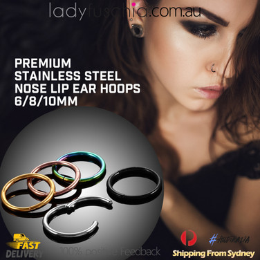 Nose Piercings Ring Body Jewellery Nose Lip Studs Hoop Septum Rings Clips SYD