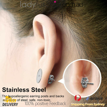 10-200pcs Blank Post Earring Studs 4-8mm Metal Base Pins Stud Jewellery Makings 10-200pcs Blank Post Earring Studs 4-8mm Metal Base Pins Stud Jewellery Makings
