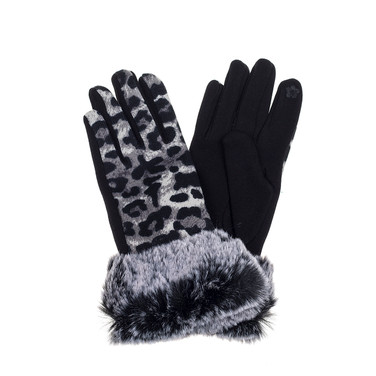 Grey Leopard Lady's Gloves GL1049