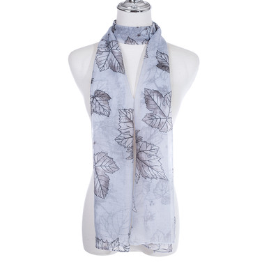 WHITE Lightweight Cotton Feeling Scarf SCX1435-3