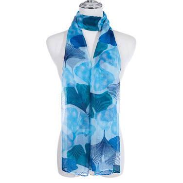 BLUE Lightweight Cotton Feeling Scarf SCX1436-2