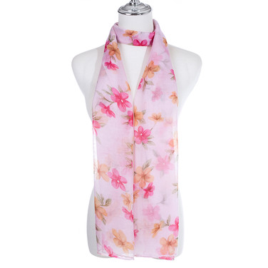 PINK Lightweight Cotton Feeling Scarf SCX1438-2