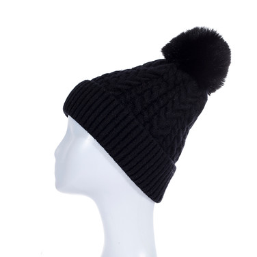 BLACK Adult Beanie HATM532-1