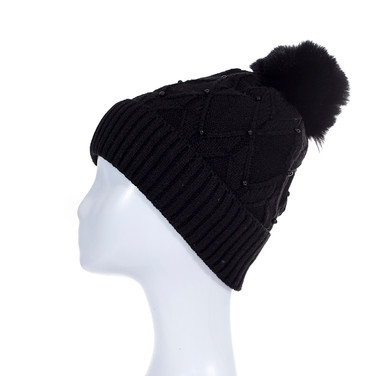 BLACK Adult Beanie HATM593-1