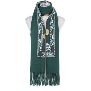 GREEN Winter Scarf SC1748-5