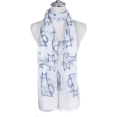 WHITE All Season Ladies Scarf Scarf SC1868-2