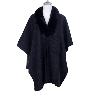 BLACK Ladies Poncho SP1250-4