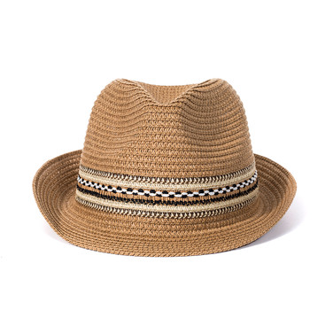 Wide Brim Straw Panama Beach Fedora Sun Hat Men Women Roll up Straw Cowboy Hat HAT958-1