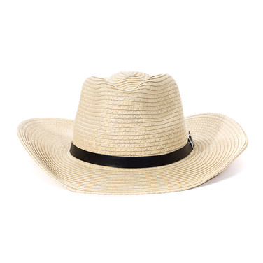 Wide Brim Straw Panama Beach Fedora Sun Hat Men Women Roll up Straw Cowboy Hat HAT970-2