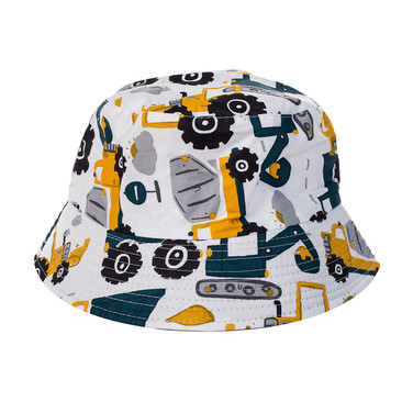 Tractor Print Kids Cotton Bucket Hat HATK261 Tractor Print Kids Cotton Bucket Hat HATK261