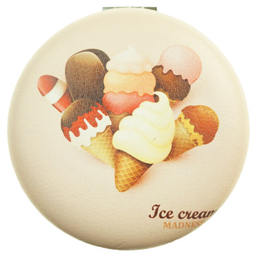 Ice Cream Cones Pattern Round Mirror