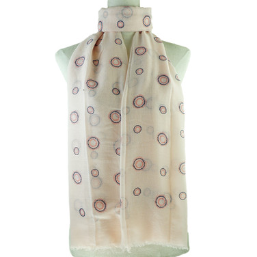 Pink Round Dots All SeasON Scarf