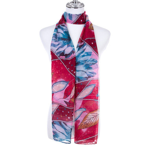 RED Lady's Summer Light Weight Scarf SCX889-2