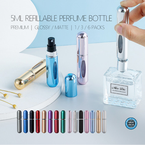 5ML Refillable Perfume Atomiser Portable Mini Travel Scent Pump Spray Bottles