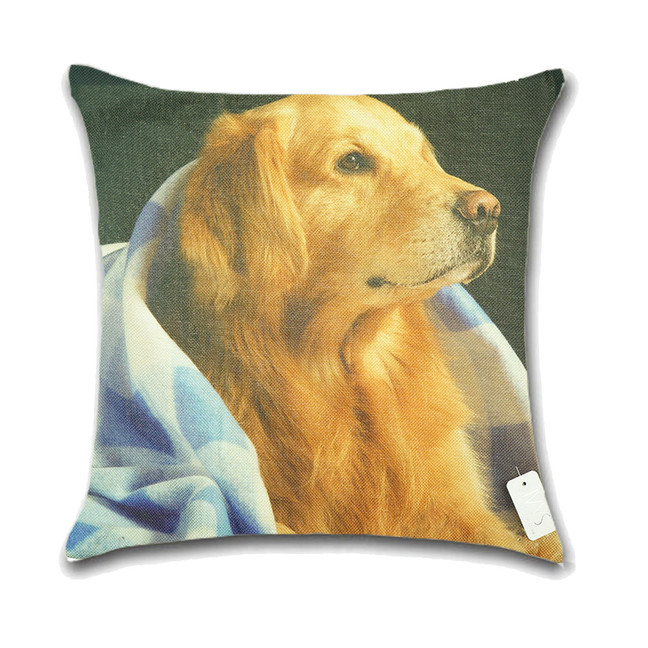 Dog Cushion Cover Waist Throw Pillow Case PCU0136